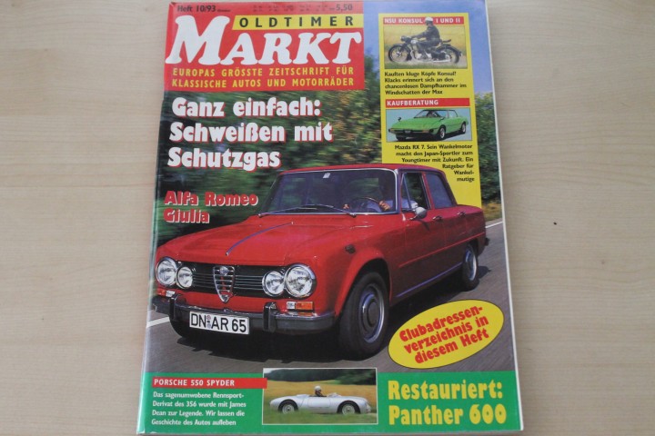 Deckblatt Oldtimer Markt (10/1993)
